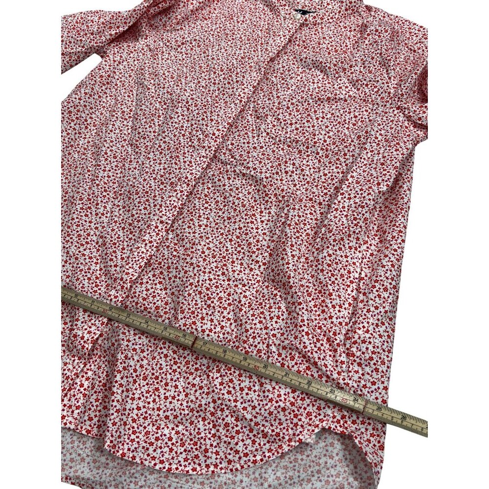 Lands End Womens MulticolorFloral Print Cotton Long Sleeve Blouse Shirt XL - Picture 12 of 13